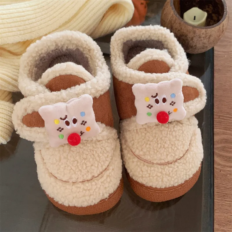 Thin Strips Cotton Home Slippers Women's, Black-9