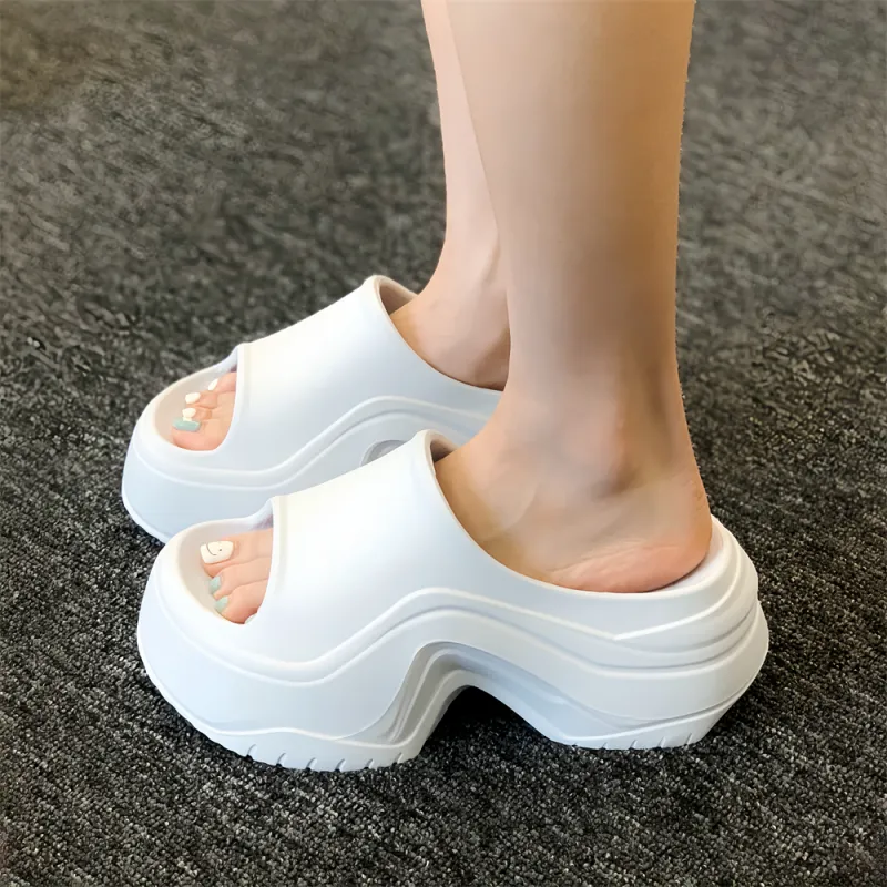 Thin Strips Sandal Slippers Women's, Ivory-17