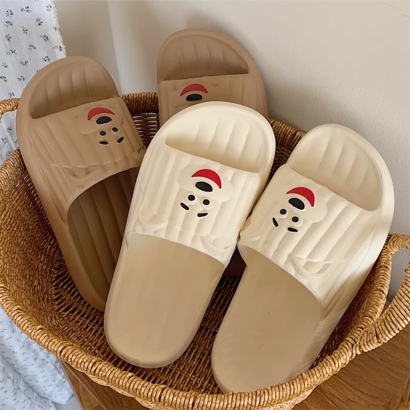 Thin Strips Sandal Slippers Unisex, Cream White-15