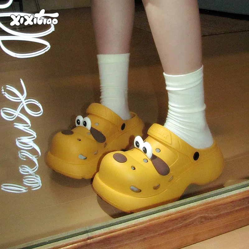 Thin Strips Sandal Slippers Women's, Ginger Yellow-1