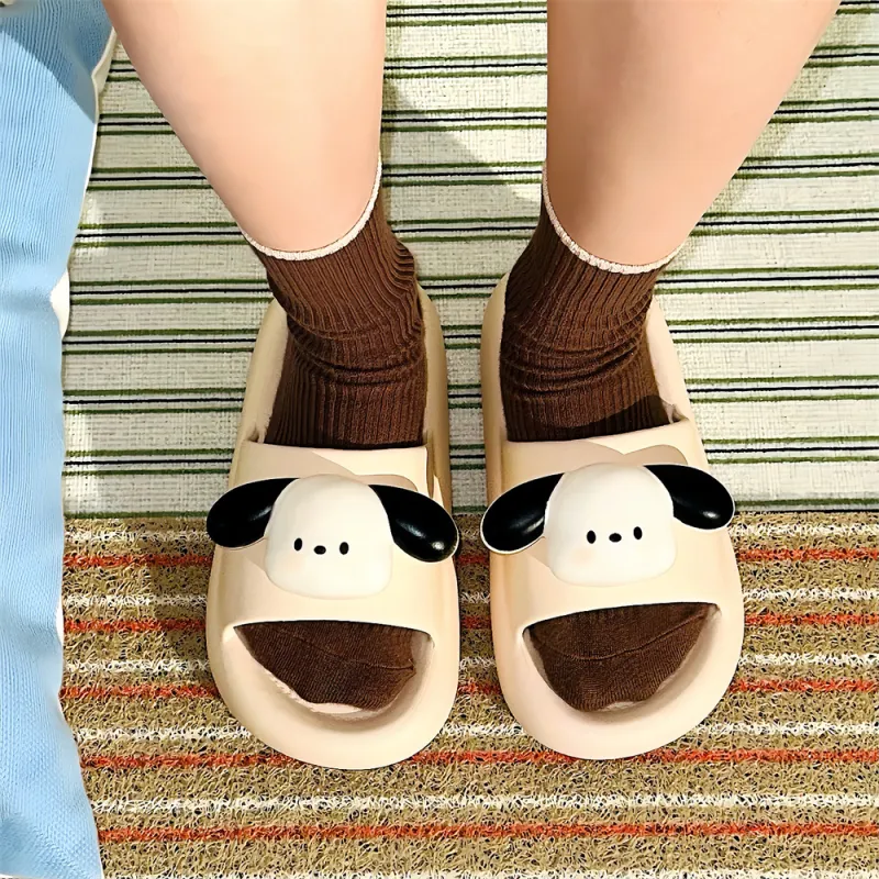 Thin Strips Sandal Slippers Unisex White-5