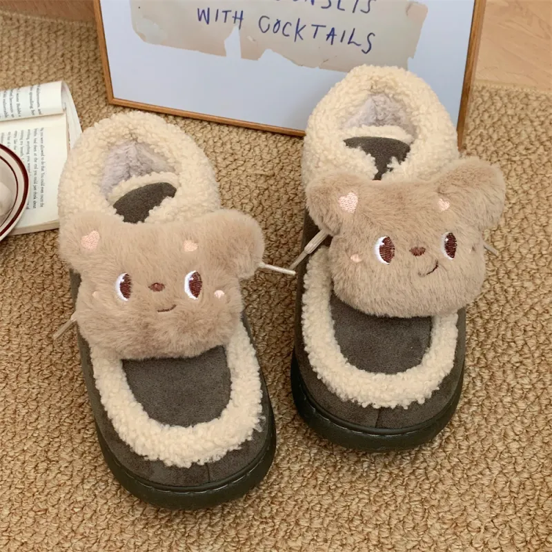 Thin Strips Cotton Slippers Women's, Black-16