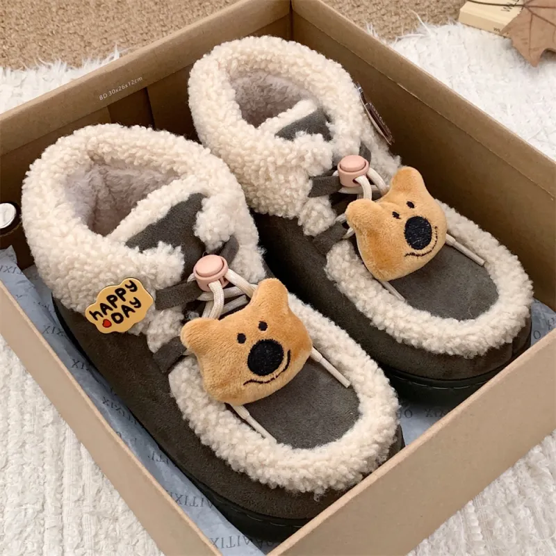 Thin Strips Cotton Slippers Women's, Light Brown-17