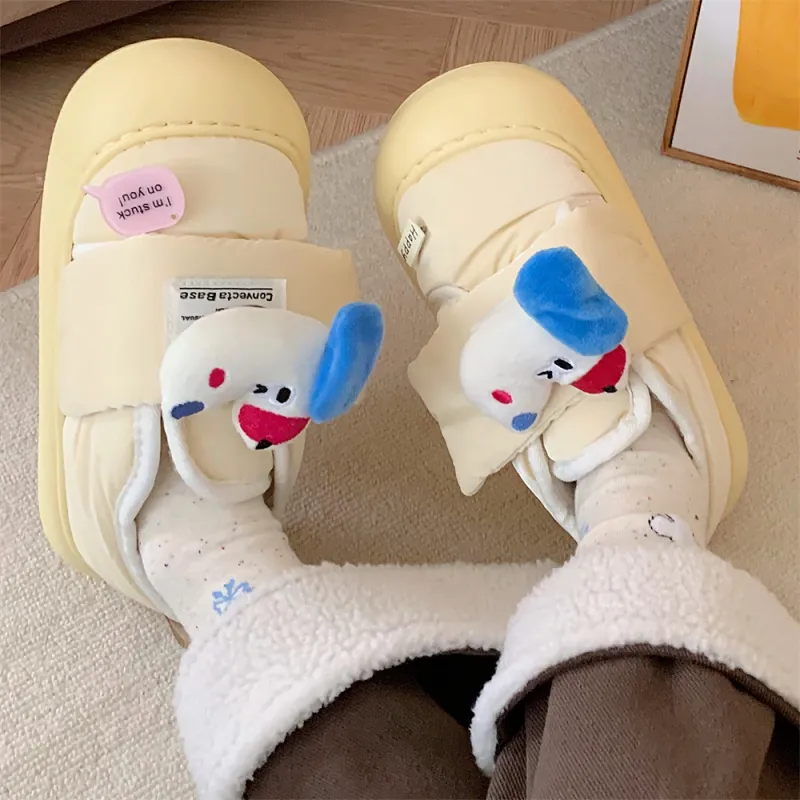 Thin Strips Cotton Slippers Women's Ecru-9