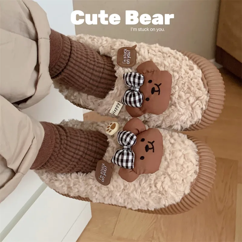 Thin Strips Cotton Slippers Women's, White-7