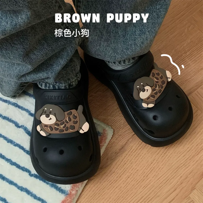 Thin Strips Slippers Women's, Black Brown-16