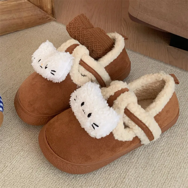 Thin Strips Cotton Slippers Women's, Light Brown-2