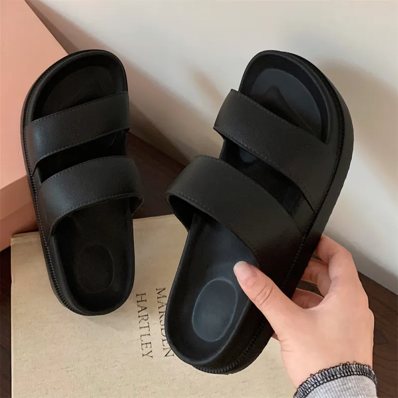 Thin Strips Slippers Unisex, Ecru-23