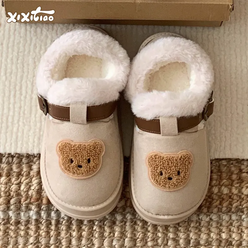 Thin Strips Cotton Slippers, Home Slippers Women's, Brown-7