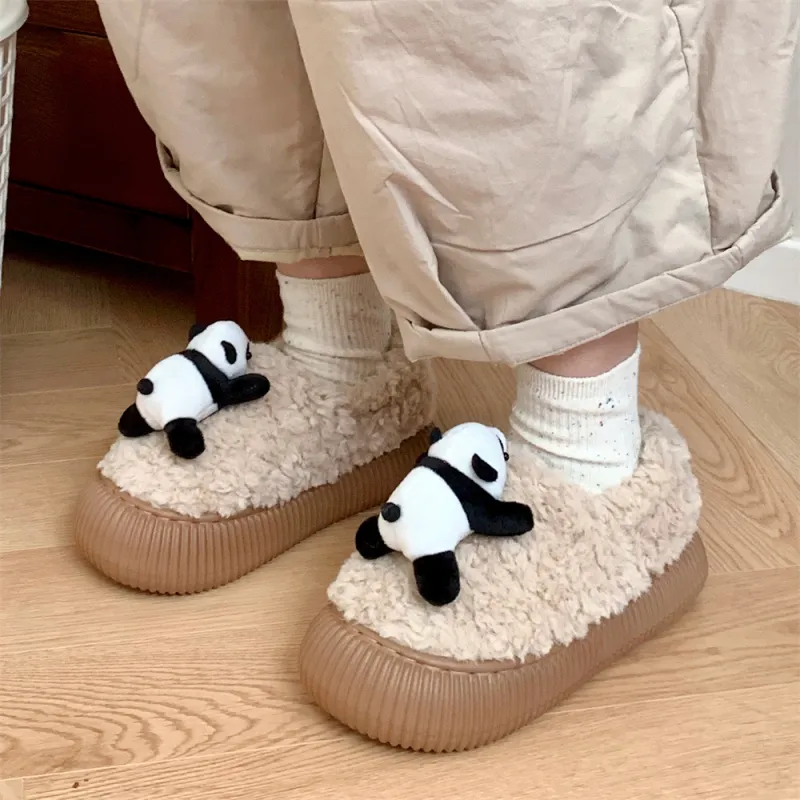 Thin Strips Cotton Slippers Women's, White-7