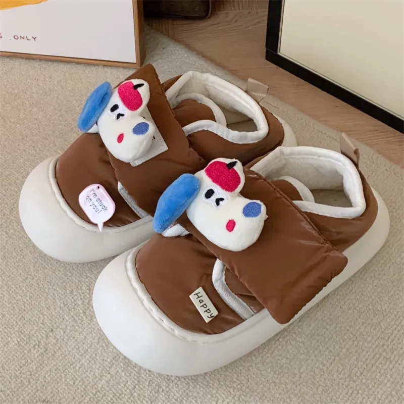 Thin Strips Cotton Slippers Women's Ecru-19
