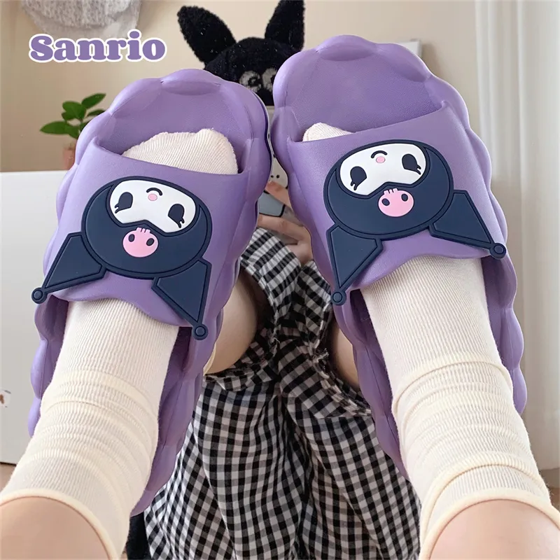 Thin Strips Slippers Women's, Purple-2