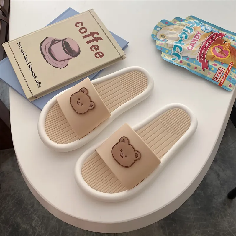 Thin Strips Slippers Women's, Apricot-5