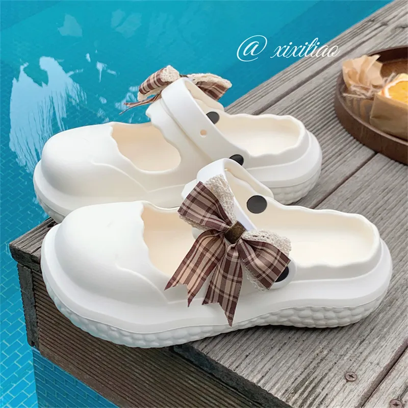 Thin Strips Slippers Women's, Ivory-2