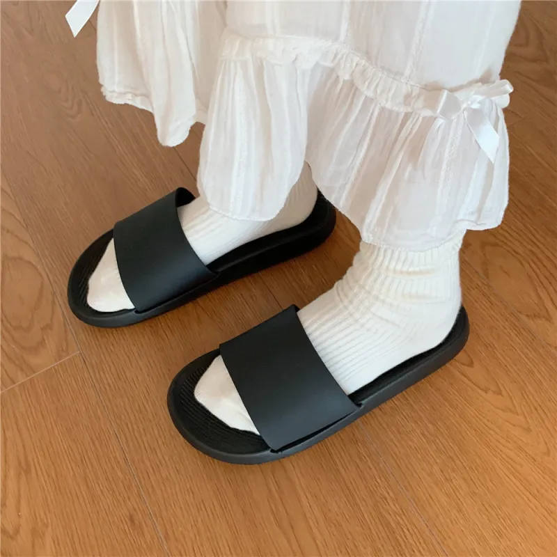 Thin Strips Slippers Unisex, Ecru-20