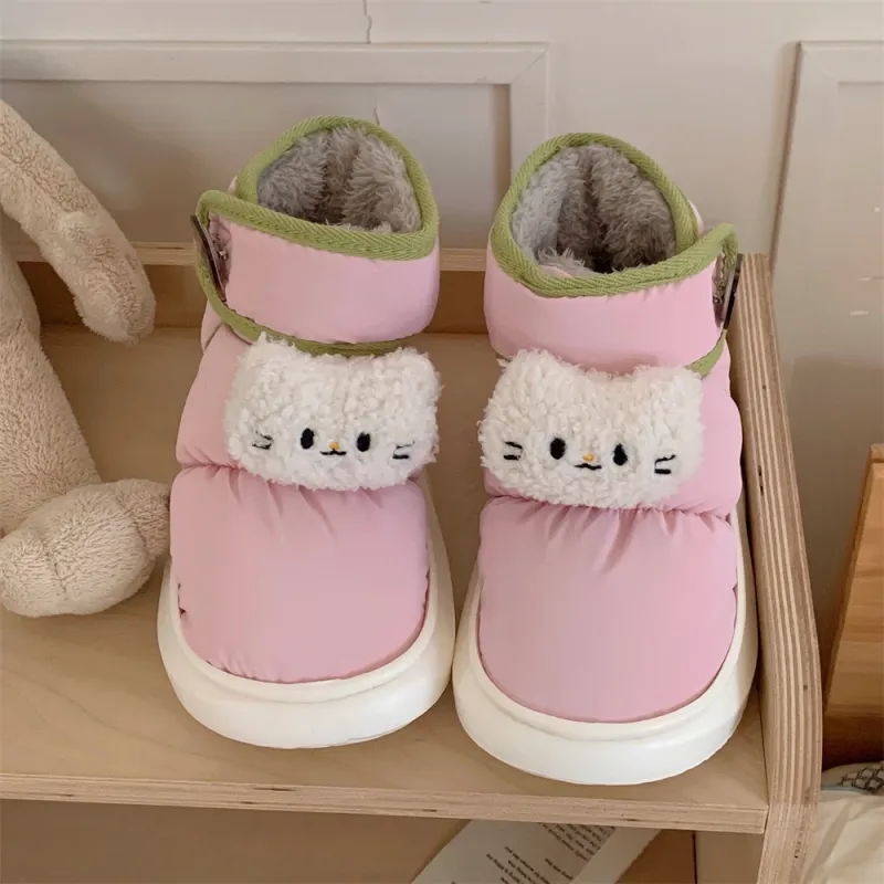 Thin Strips Cotton Slippers Unisex, White-10
