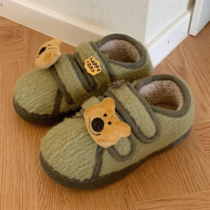 Thin Strips Cotton Slippers Women's, Light Brown-19