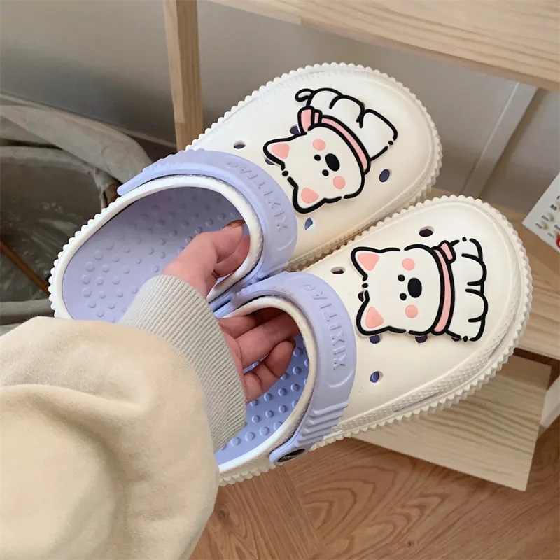 Thin Strips Slippers Women's, White+Egg Yolk-10