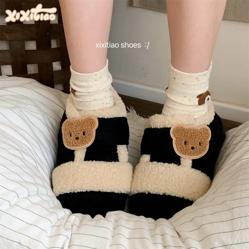 Thin Strips Cotton Slippers Women's, Light Brown-15