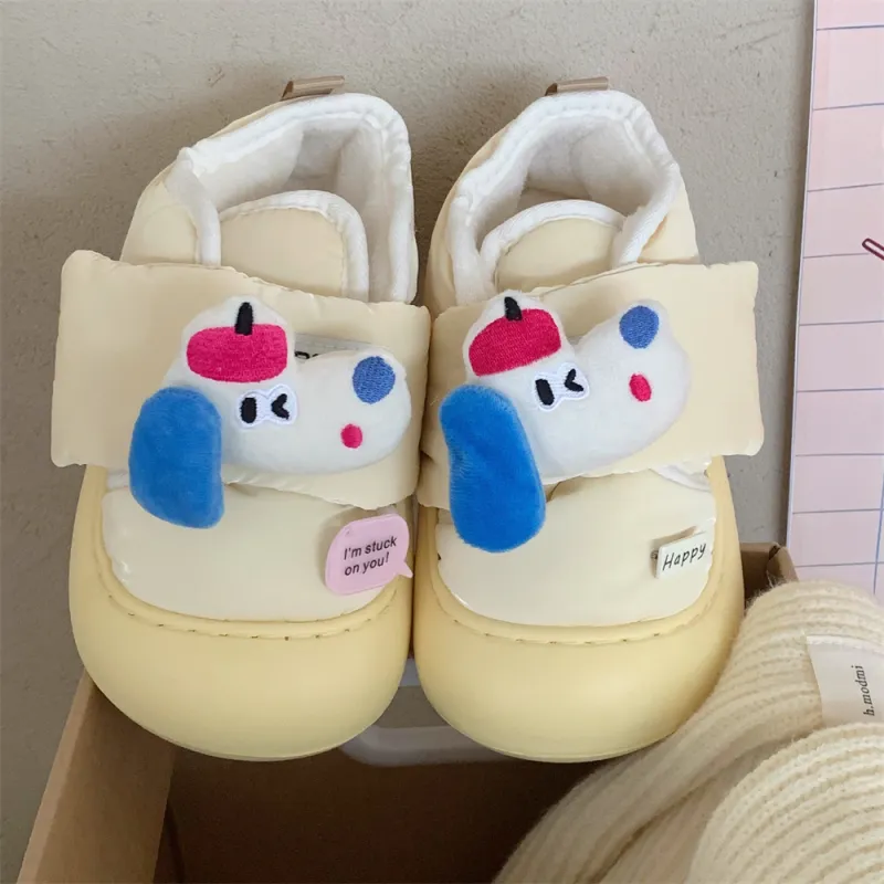 Thin Strips Cotton Slippers Women's Ecru-6