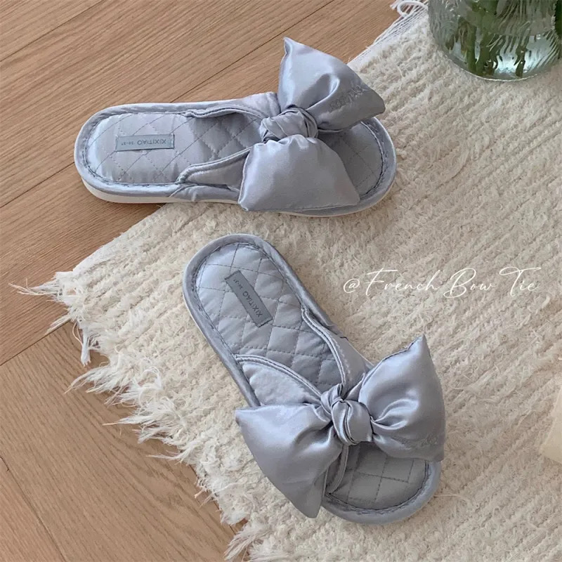 Thin Strips Cotton Linen Blend Slippers Unisex, Champagne-16