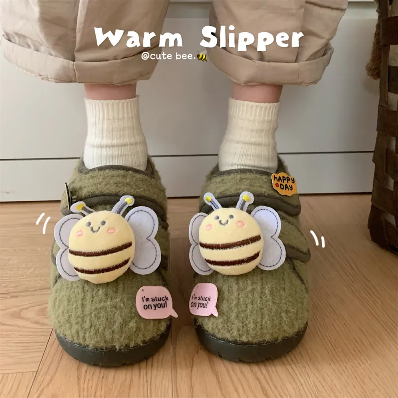 Thin Strips Cotton Slippers Women's, Light Brown, Home Slippers-19