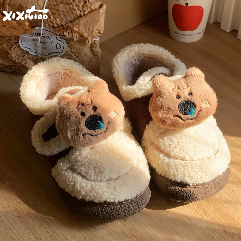 Thin Strips Cotton Slippers Women's-7