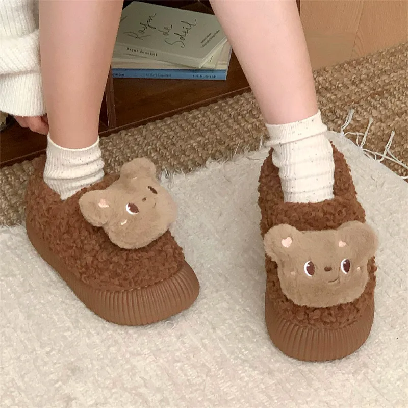 Thin Strips Cotton Slippers Women's Khaki-16