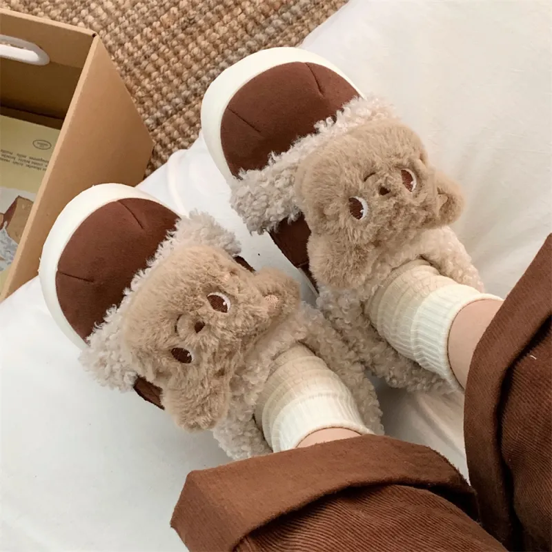 Thin Strips Cotton Slippers Women's Khaki-10