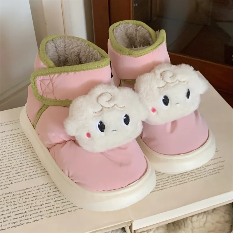 Thin Strips Cotton Slippers Unisex, White-7