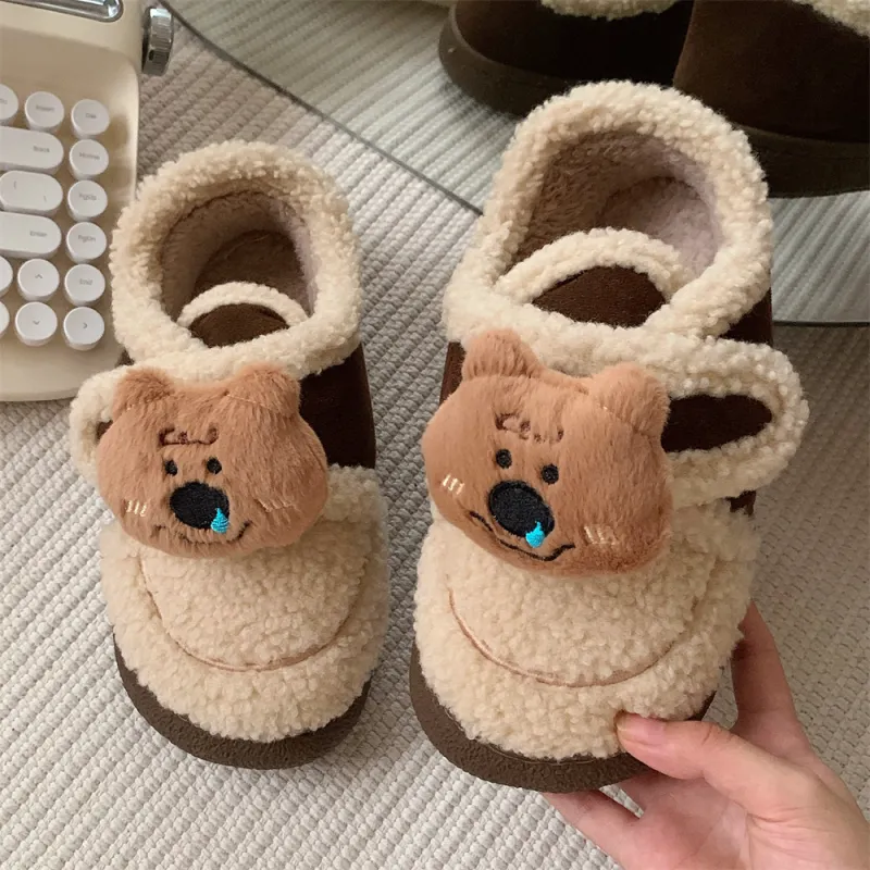 Thin Strips Cotton Slippers Women's-10