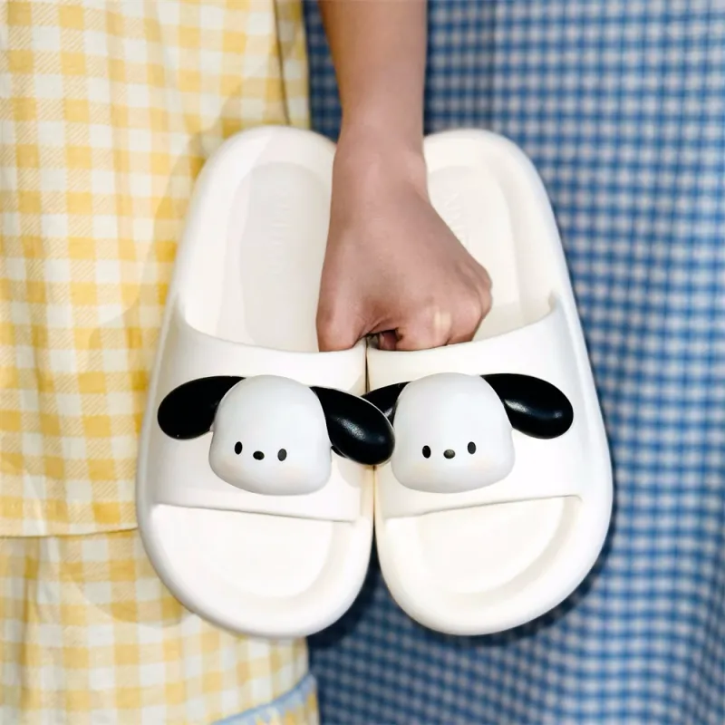 Thin Strips Sandal Slippers Unisex White-1