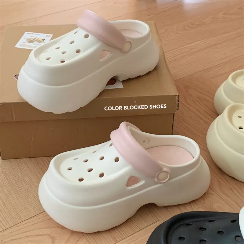 Thin Strips Slippers Women's, Black+White Base-12