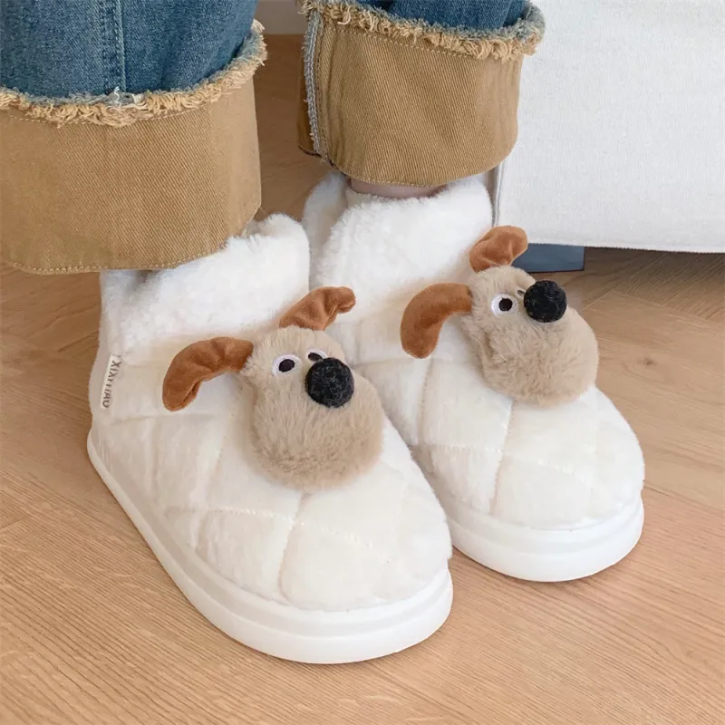 Thin Strips Cotton Slippers Women's, Ivory-2