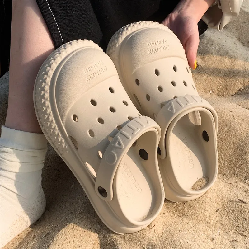Thin Strips Sandal Slippers Women's, White-16