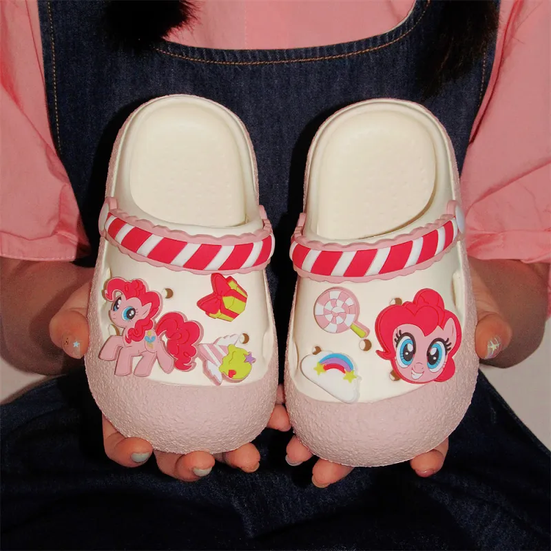 Thin Strips x MY LITTLE PONY Sandal Slippers Women's, White/Pink-9