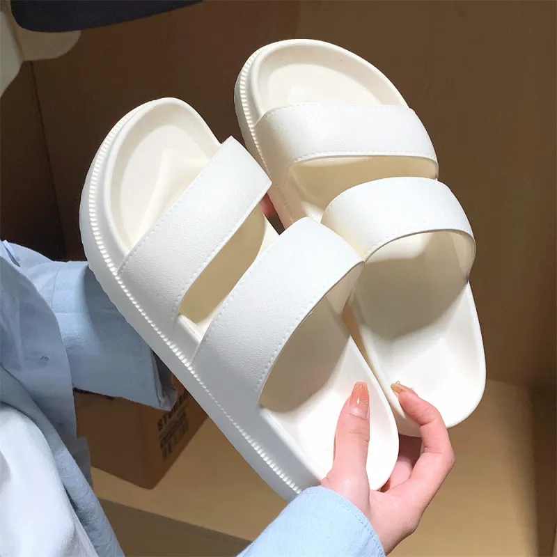 Thin Strips Slippers Unisex, Ecru-5