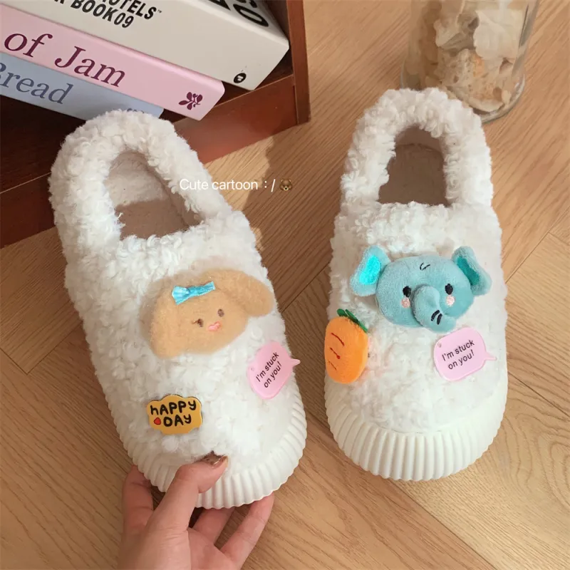 Thin Strips Home Slippers Women's, White/Khaki/Brown-1