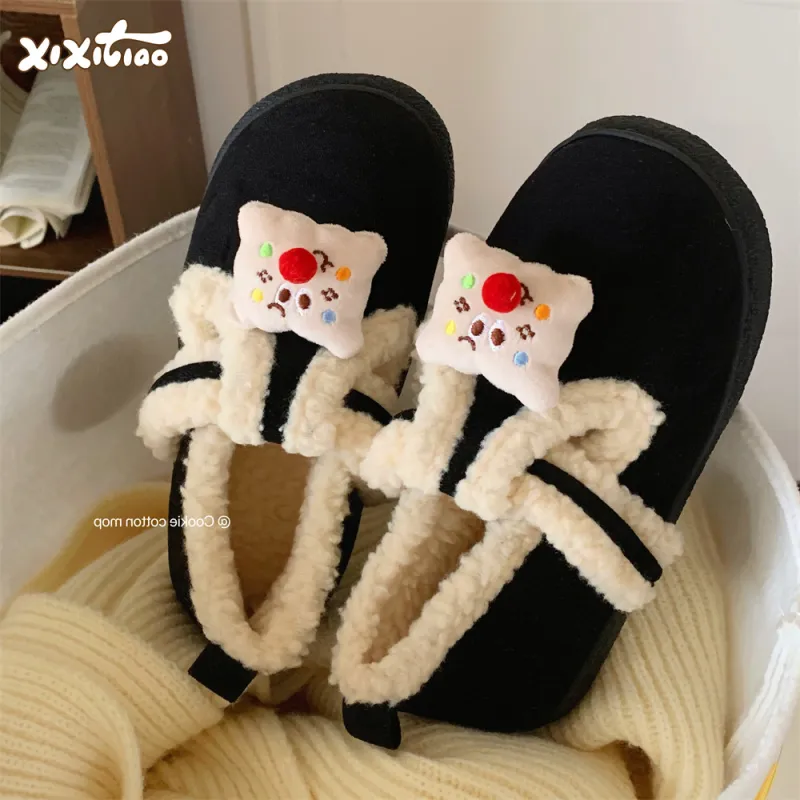 Thin Strips Cotton Slippers Women's, Light Brown-13