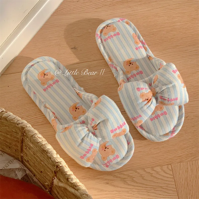 Thin Strips Slippers Women's Ecru-10