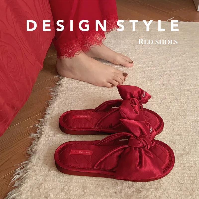 Thin Strips Cotton Linen Blend Slippers Unisex, Champagne-13