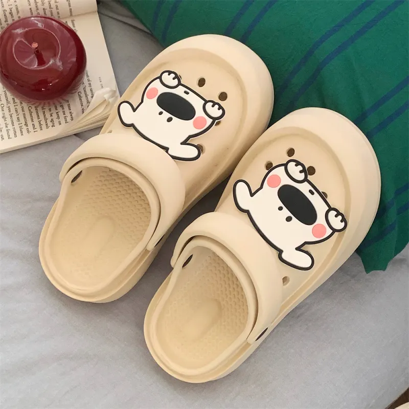 Thin Strips Slippers Women's, White-9