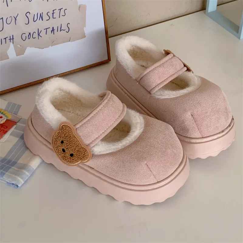 Thin Strips Cotton Slippers Women's, Pink-5