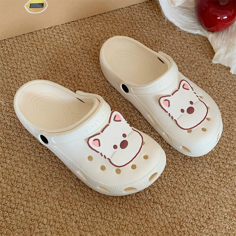 Thin Strips Slippers Unisex, Cream White-5