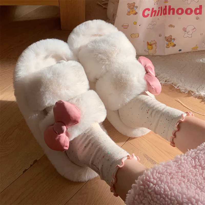 Thin Strips Home Slippers Women's, White-4