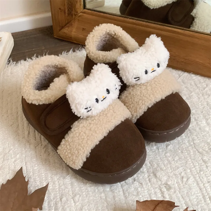 Thin Strips Cotton Slippers, Home Slippers Unisex, Dark Coffee-3