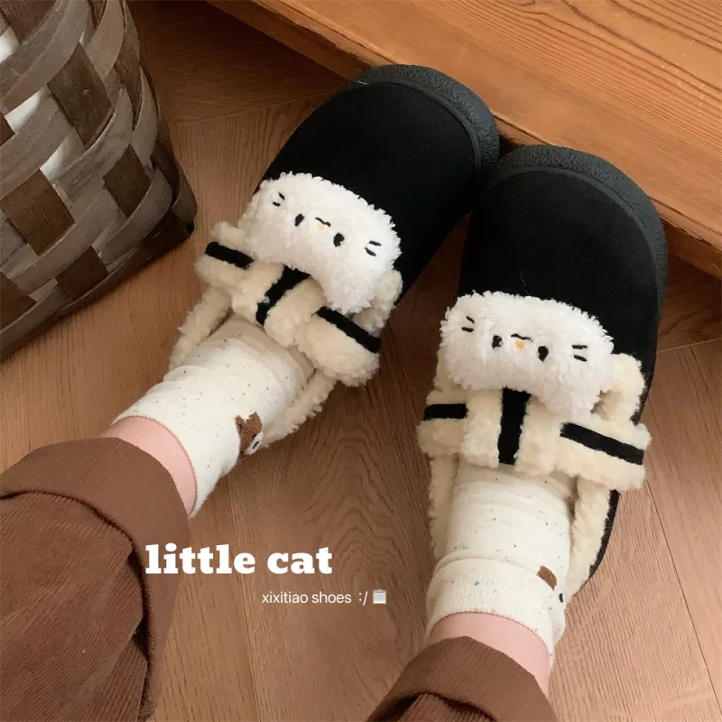 Thin Strips Cotton Slippers Women's, Light Brown-11