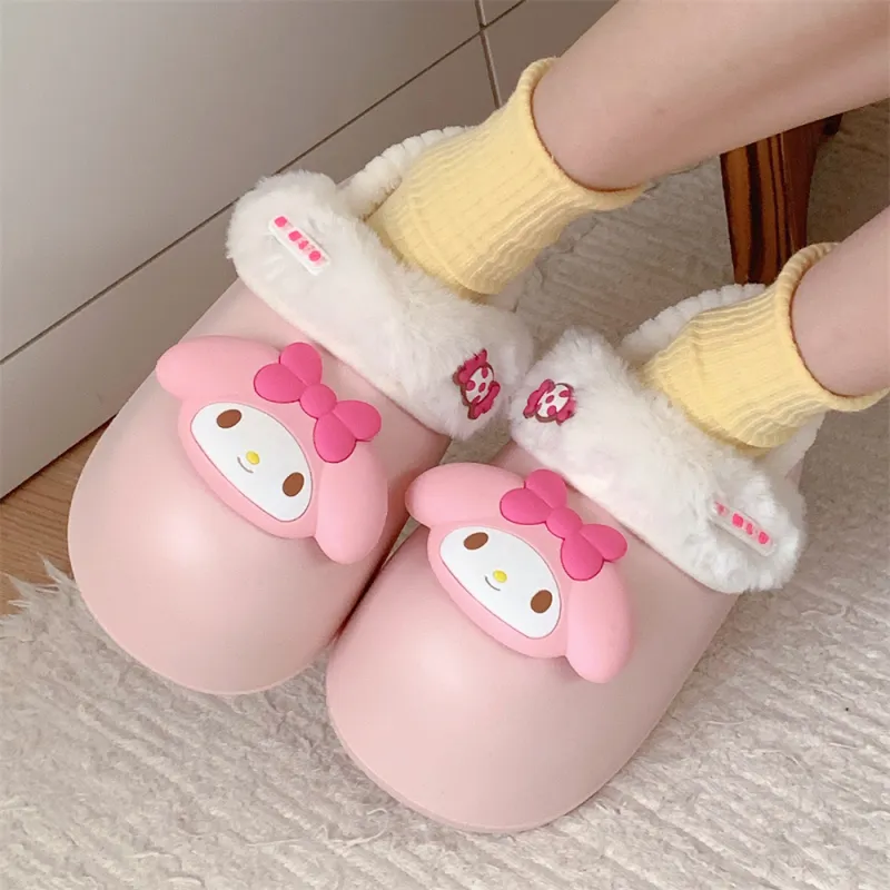 Thin Strips x Sanrio Cotton Slippers Women's, Pink-3