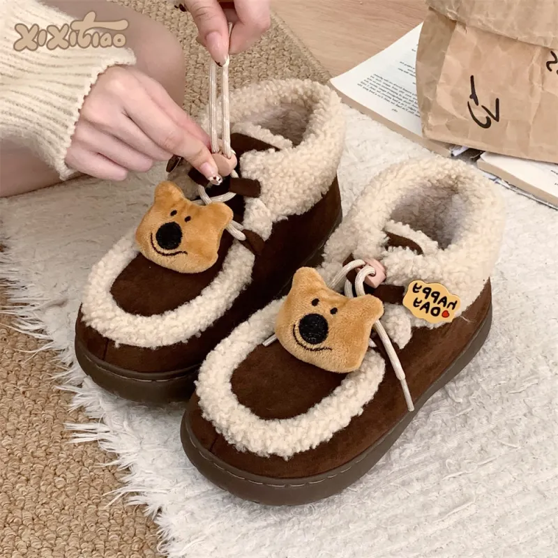 Thin Strips Cotton Slippers Women's, Light Brown-8