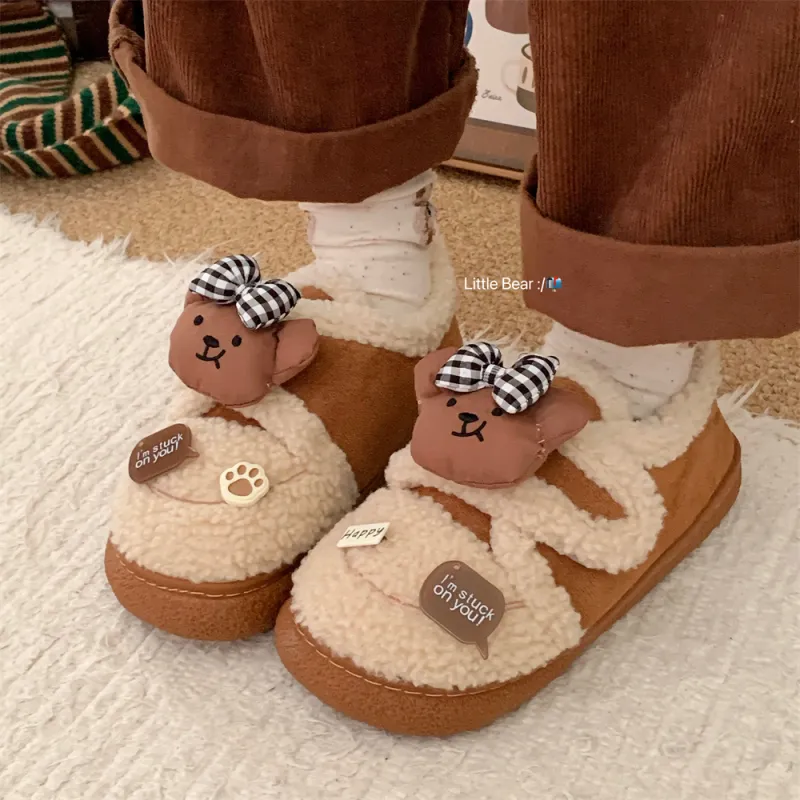 Thin Strips Cotton Slippers Women's, Light Brown-4